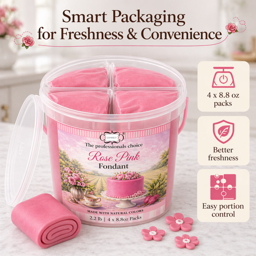Rose Pink | Edible Natural Fondant (4 x 250g)