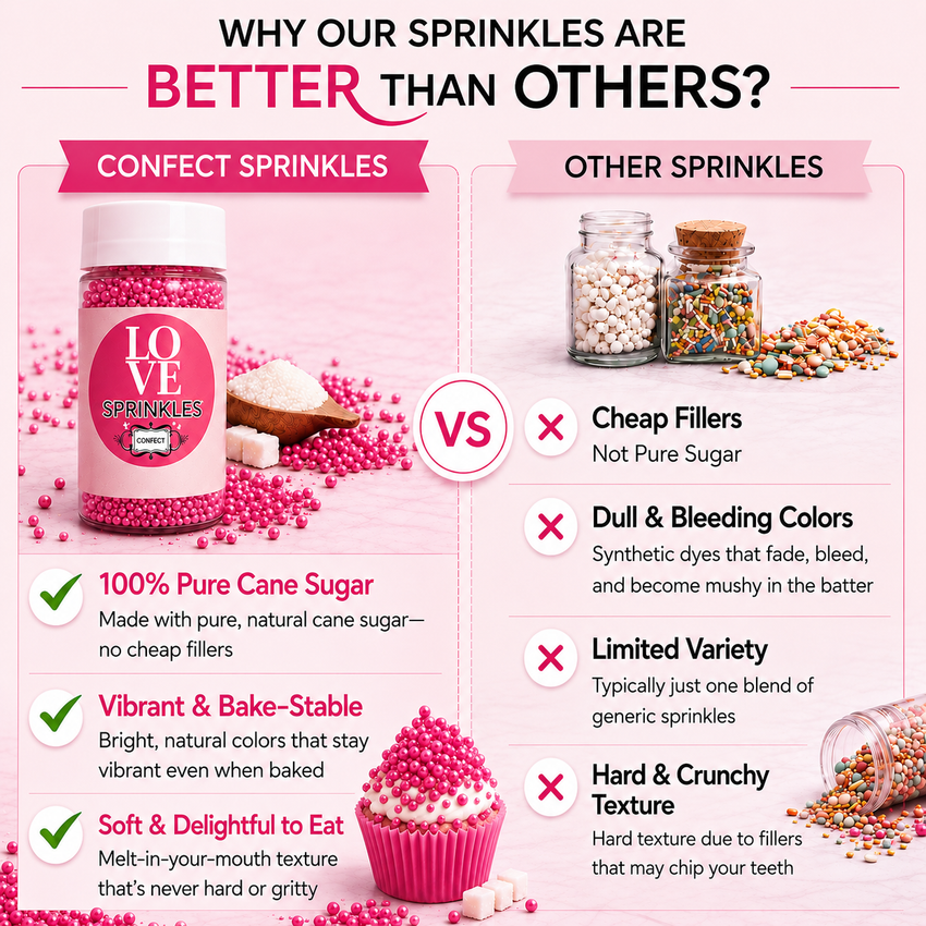 Crimson Pink | Sprinkles Bottle for Decoration Bottle 120 g