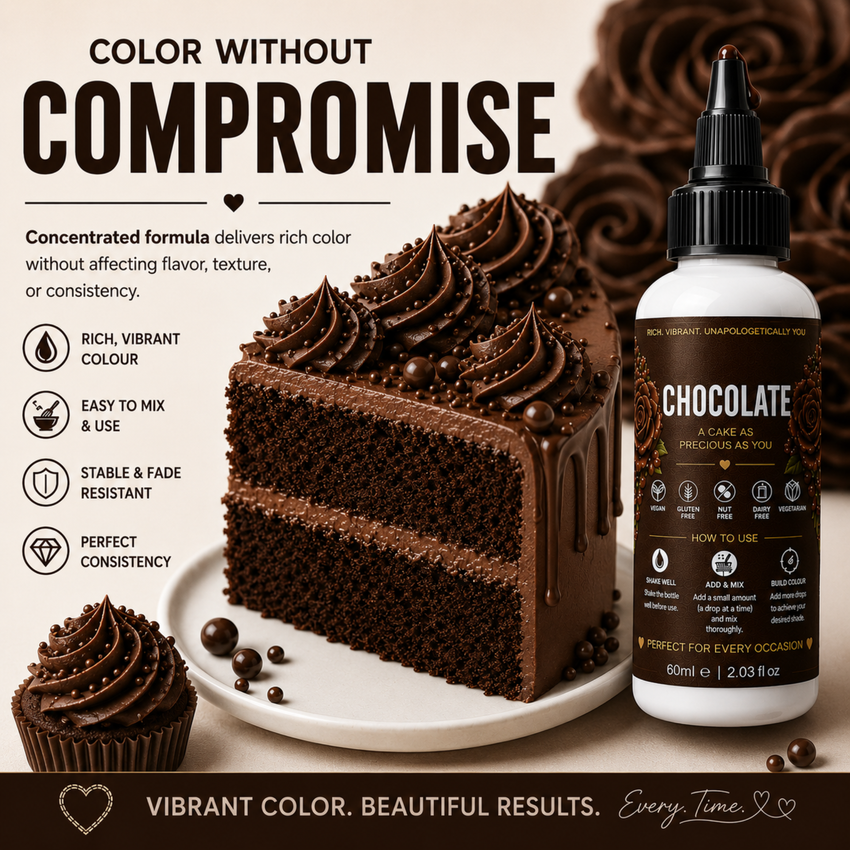 Chocolate | Edible Gel Color 60ml