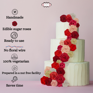 Red Rose | Edible Sugar Roses Topper