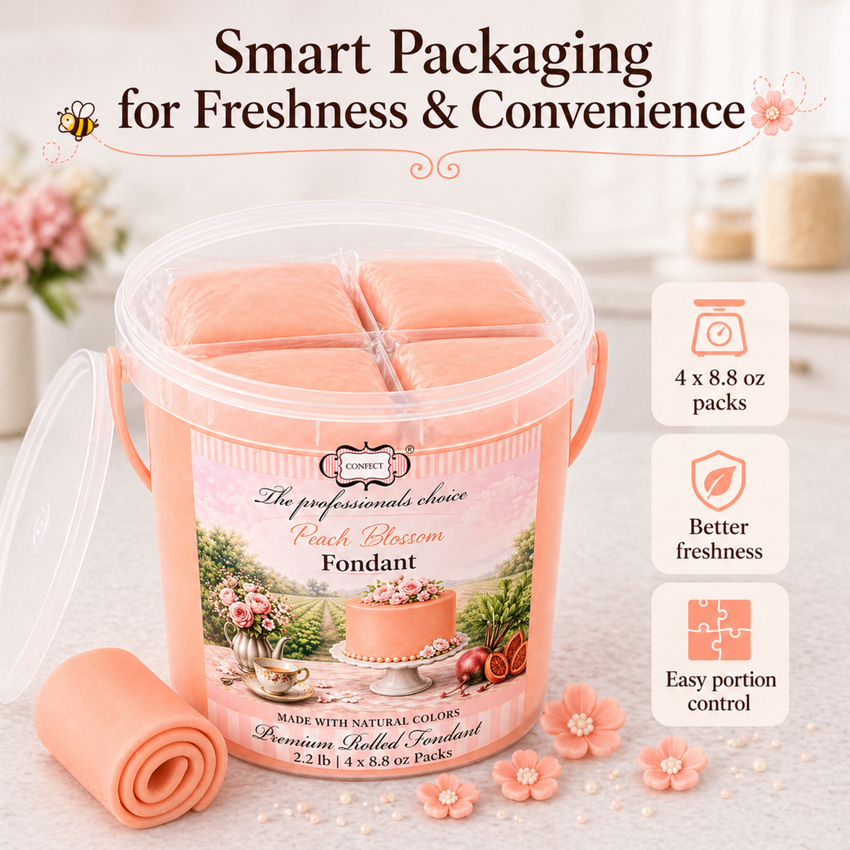 Peach Blossom | Edible Natural Fondant (4 x 250g)