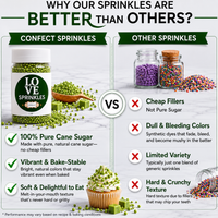 Lime Green | Sprinkles Bottle for Decoration Bottle 120 g