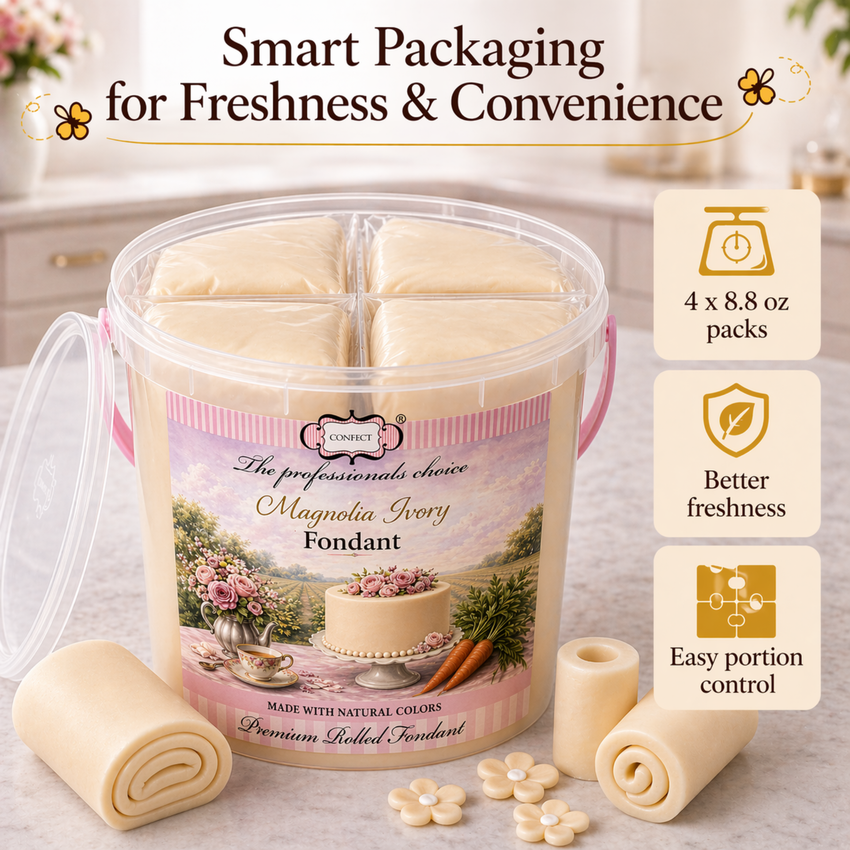 Magnolia Ivory | Edible Natural Fondant (4 x 250g)