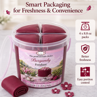 Burgundy | Edible Natural Fondant (4 x 250g)
