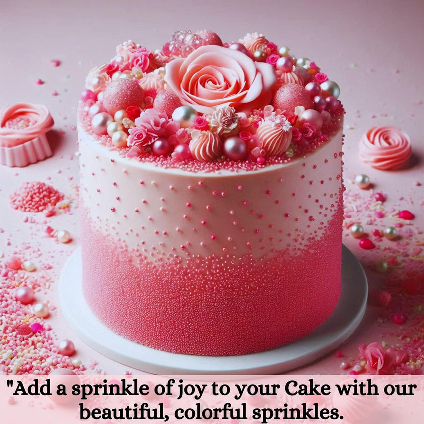 Rose Pink | Sprinkles Bottle for Decoration Bottle 120 g