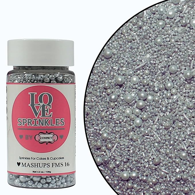 Silver | Sprinkles Bottle for Decoration Bottle 120 g