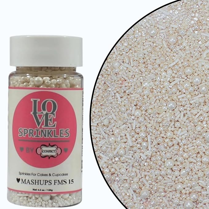 White | Sprinkles Bottle for Decoration Bottle 120 g
