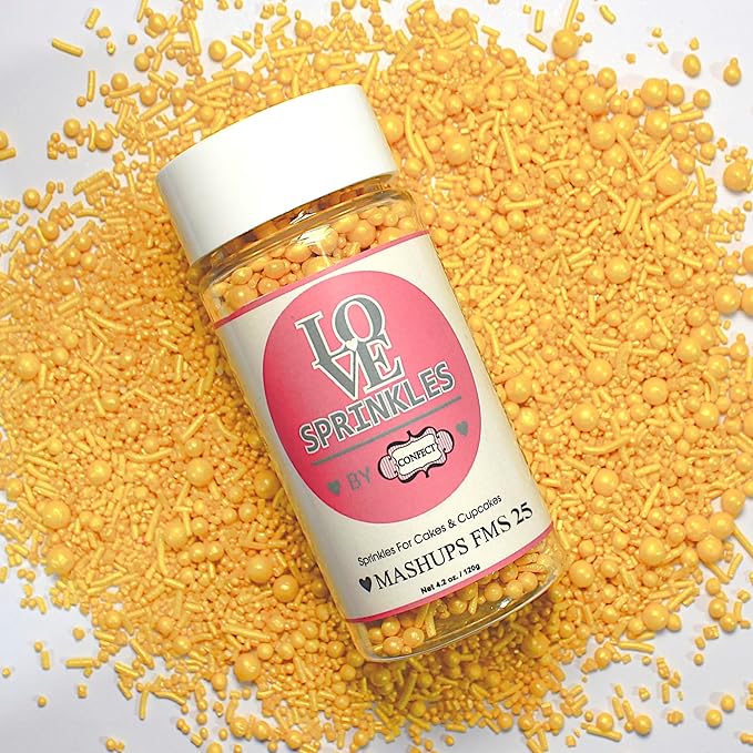 Yellow | Sprinkles Bottle for Decoration Bottle 120 g