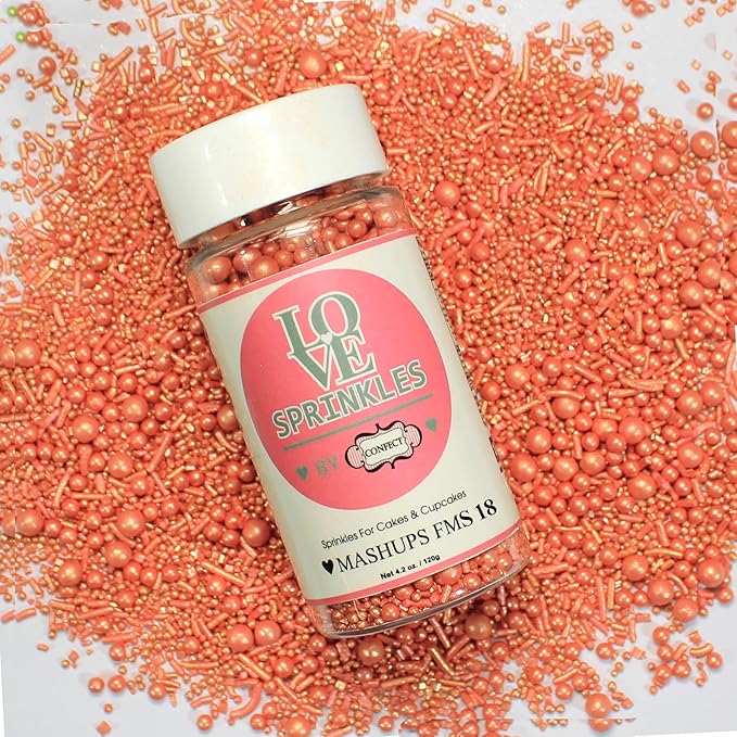 Rose Gold | Sprinkles Bottle for Decoration Bottle 120 g
