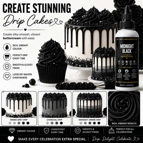 Midnight Black | Edible Gel Color 60ml
