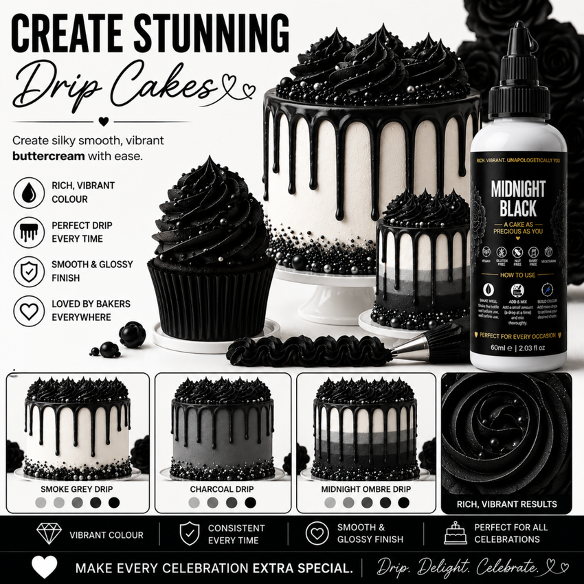 Midnight Black | Edible Gel Color 60ml