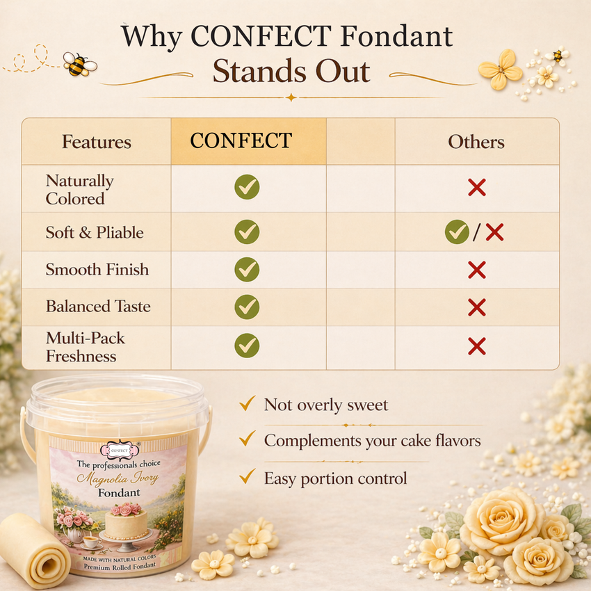 Magnolia Ivory | Edible Natural Fondant (4 x 250g)