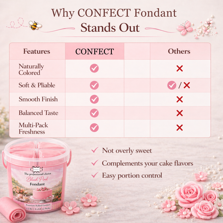 Blush Pink | Edible Natural Fondant (4 x 250g)