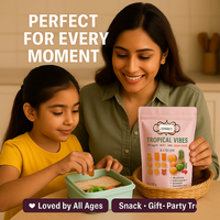 Tropical Vibes Gummies | Pack of Pineapple, Mango, Kiwi, Peach, Lemon, Cherry Gummies | 300g