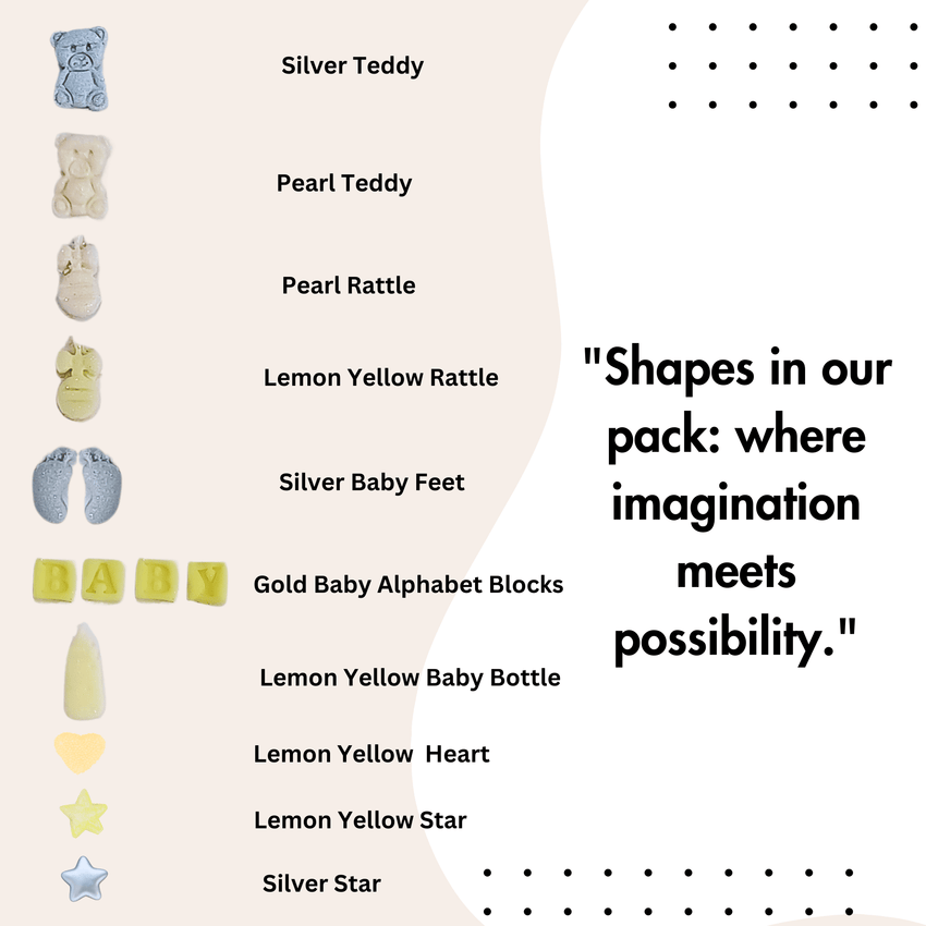 Gender Reveal Mix Silver Baby Feet & Feeding Bottle Baby Shower Sprinkles