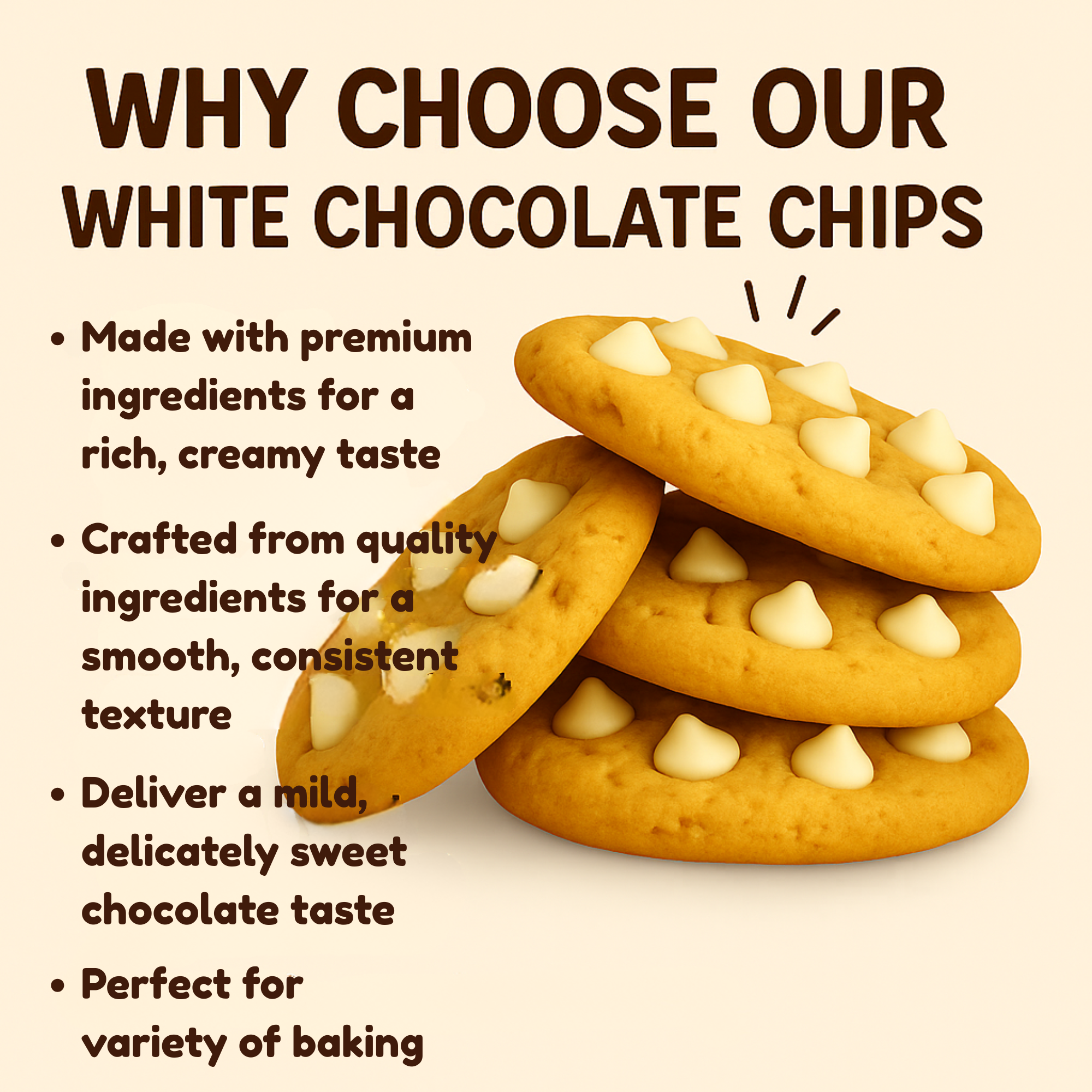 White Chocolate Chips 100g