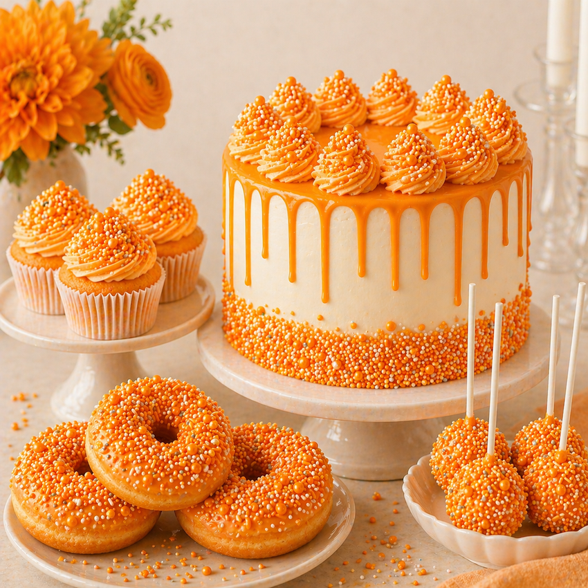 Sprinkles for Cakes & Cupcakes Decoration | USP-23(Orange)