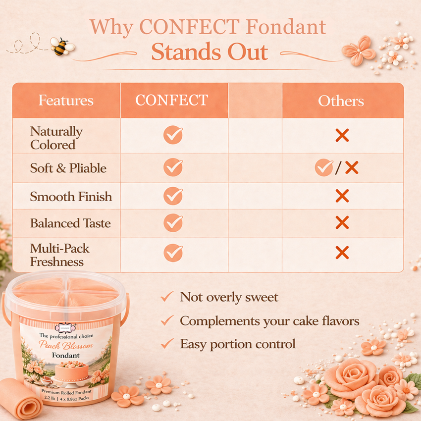 Peach Blossom | Edible Natural Fondant (4 x 250g)