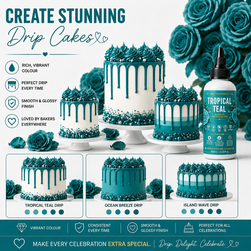 Tropical Teal | Edible Gel Color 60ml