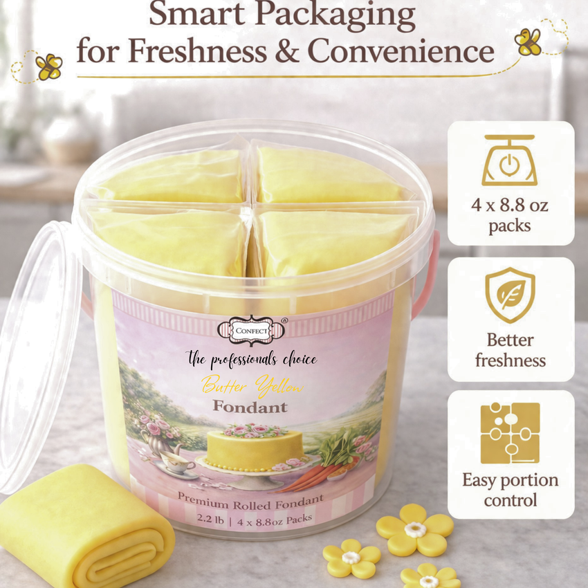 Butter Yellow | Edible Natural Fondant (4 x 250g)
