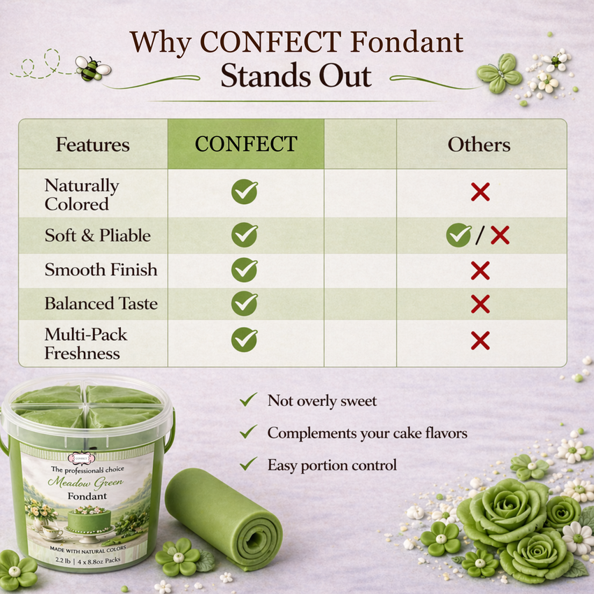 Mint Green | Edible Natural Fondant (4 x 250g)