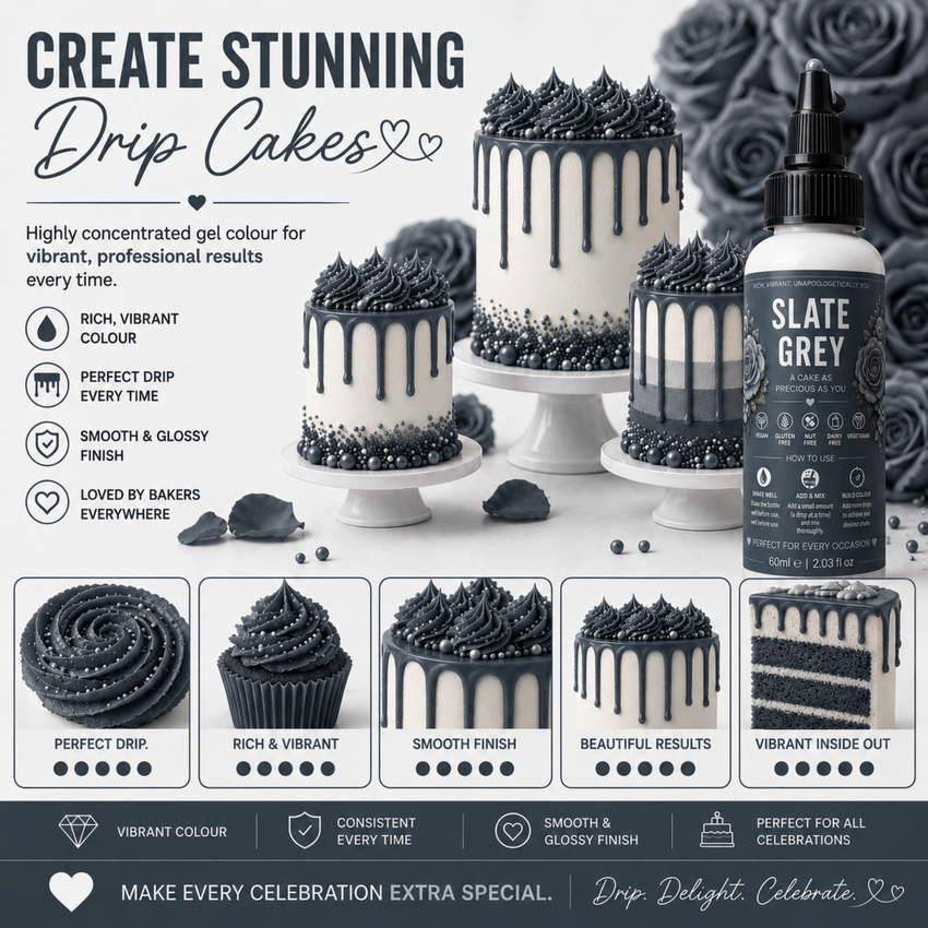 Slate Grey | Edible Candy Color 60ml