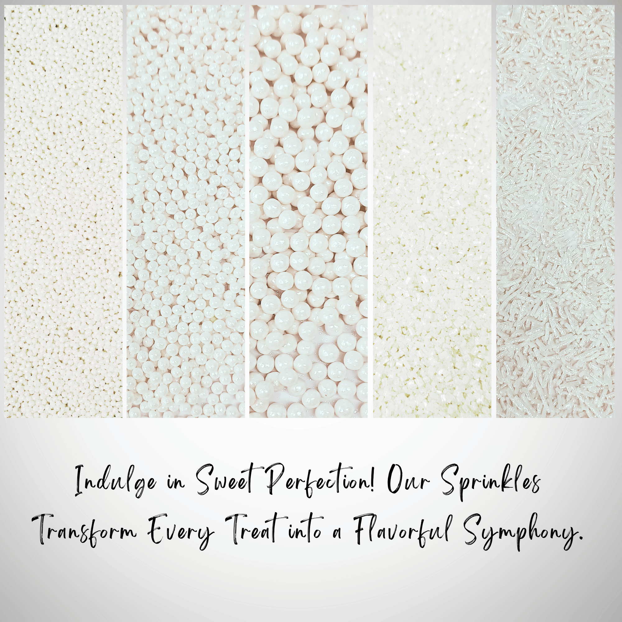 Sprinkles for Cakes & Cupcakes Decoration | USP-15 White