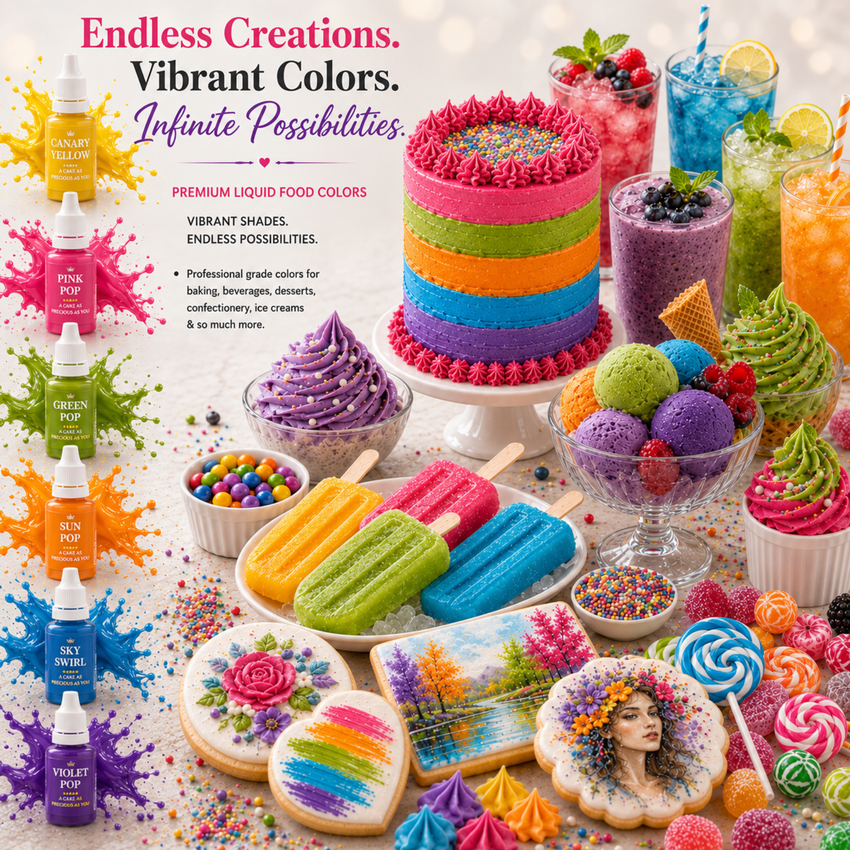 Party Brights | Pack of 6 Edible Water Color