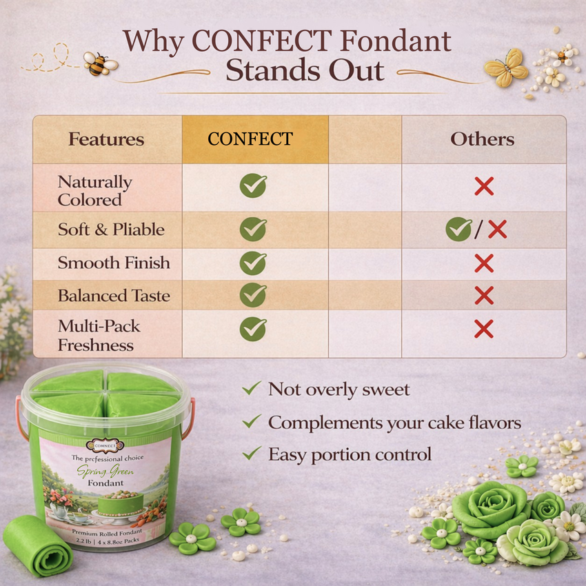 Spring Green | Edible Natural Fondant (4 x 250g)