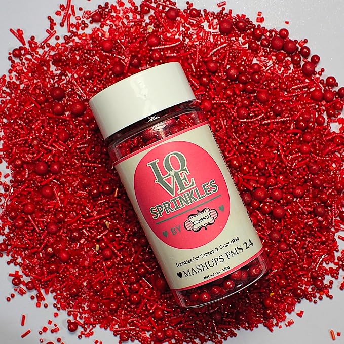 Ruby Red | Sprinkles Bottle for Decoration Bottle 120 g