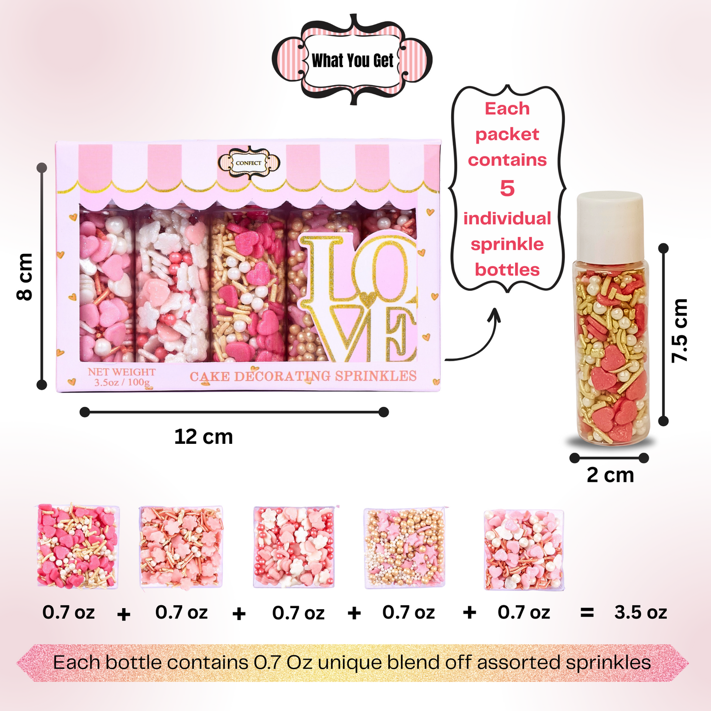 Valentine Sprinkles VS Multipack 09 - 100 gms