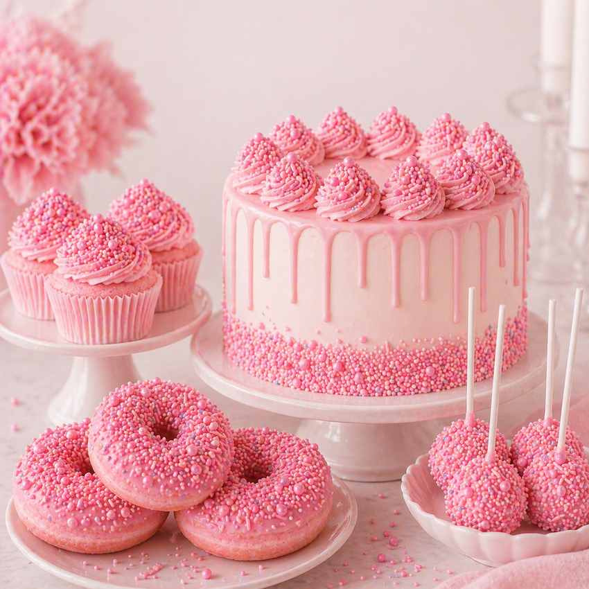 Sprinkles for Cakes & Cupcakes Decoration | USP-27(Valentine Pink)