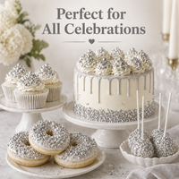 Sprinkles for Cakes & Cupcakes Decoration | USP-16(Silver)