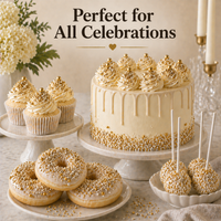 Sprinkles for Cakes & Cupcakes Decoration | USP-17(CH Gold)