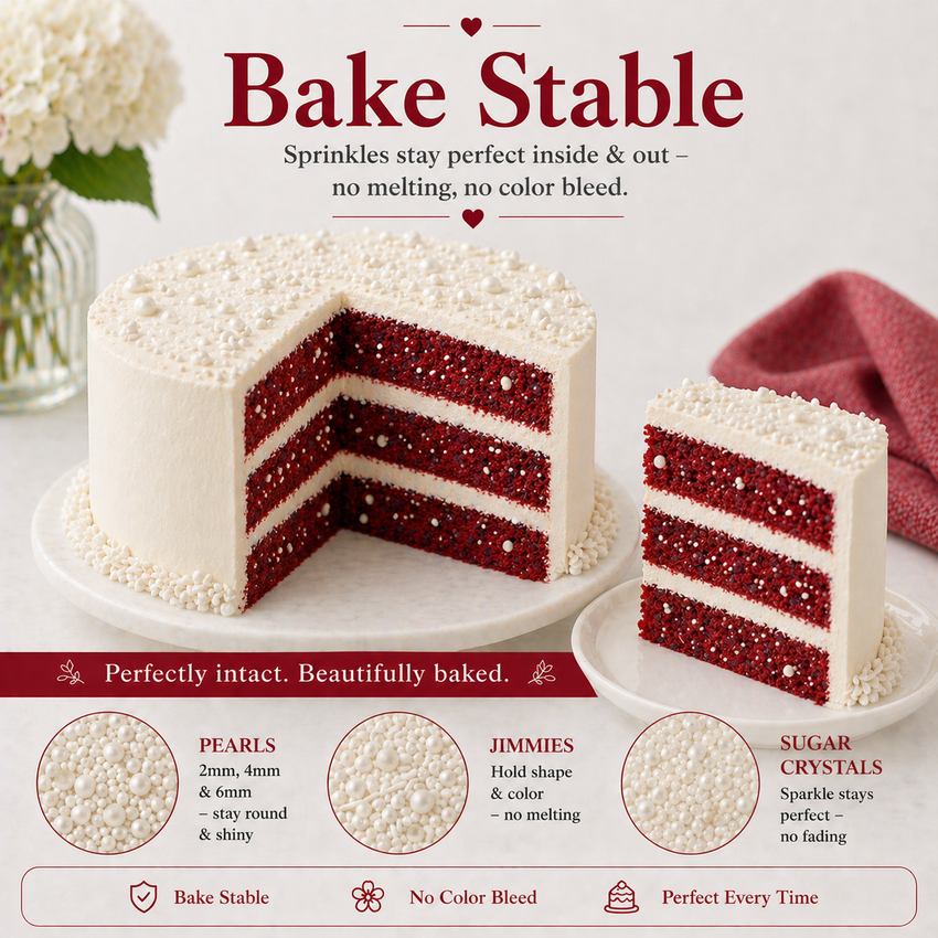 Sprinkles for Cakes & Cupcakes Decoration | USP-15(White)