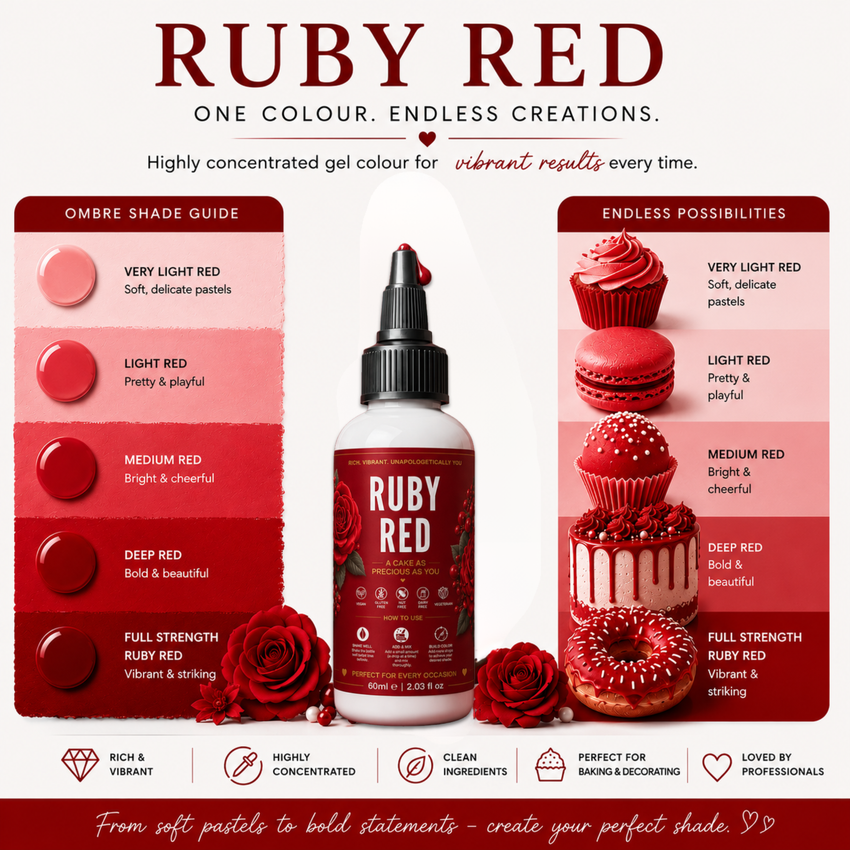 Ruby Red | Edible Gel Color 60ml