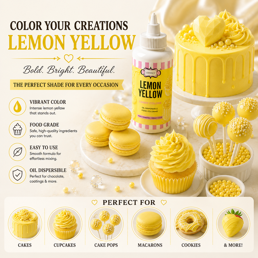 Lemon Yellow | Edible Candy Color 60ml