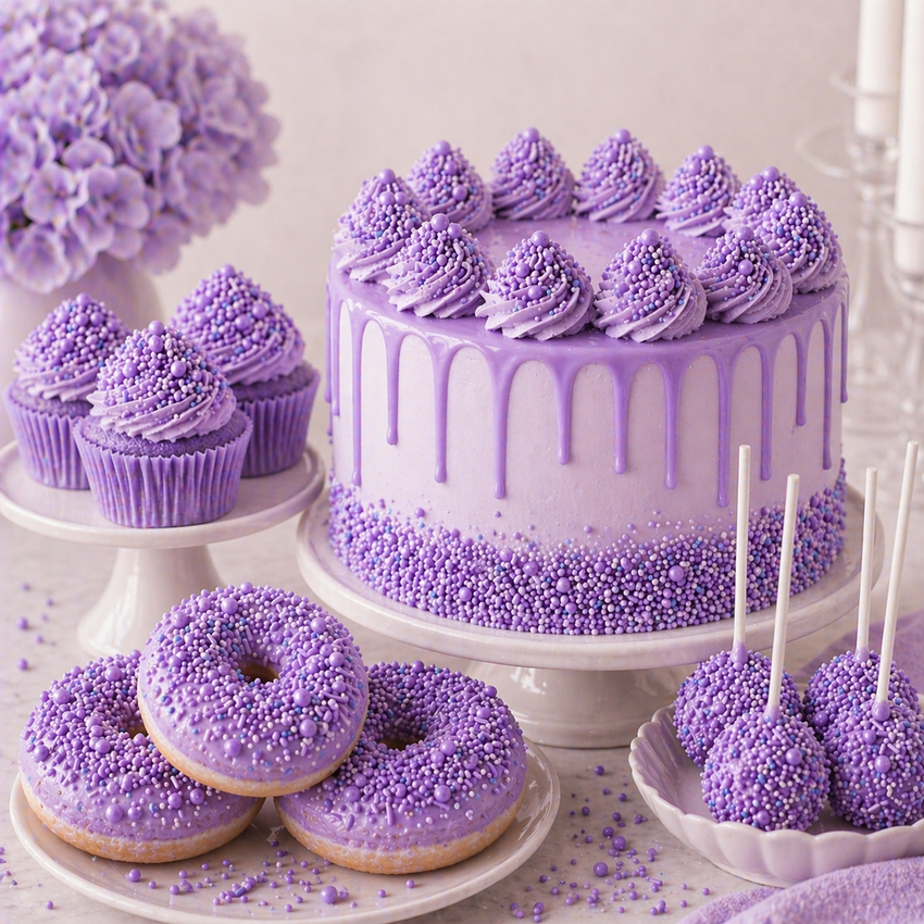 Sprinkles for Cakes & Cupcakes Decoration | USP-3(Lavender)