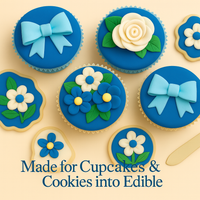 Multipack of White, Electric Blue, Emerald Green and Royal Blue Sugarpaste 23