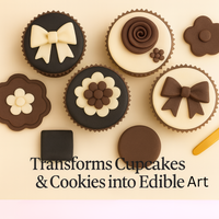 Multipack of Black, White, Skin and Brown Sugarpaste 04