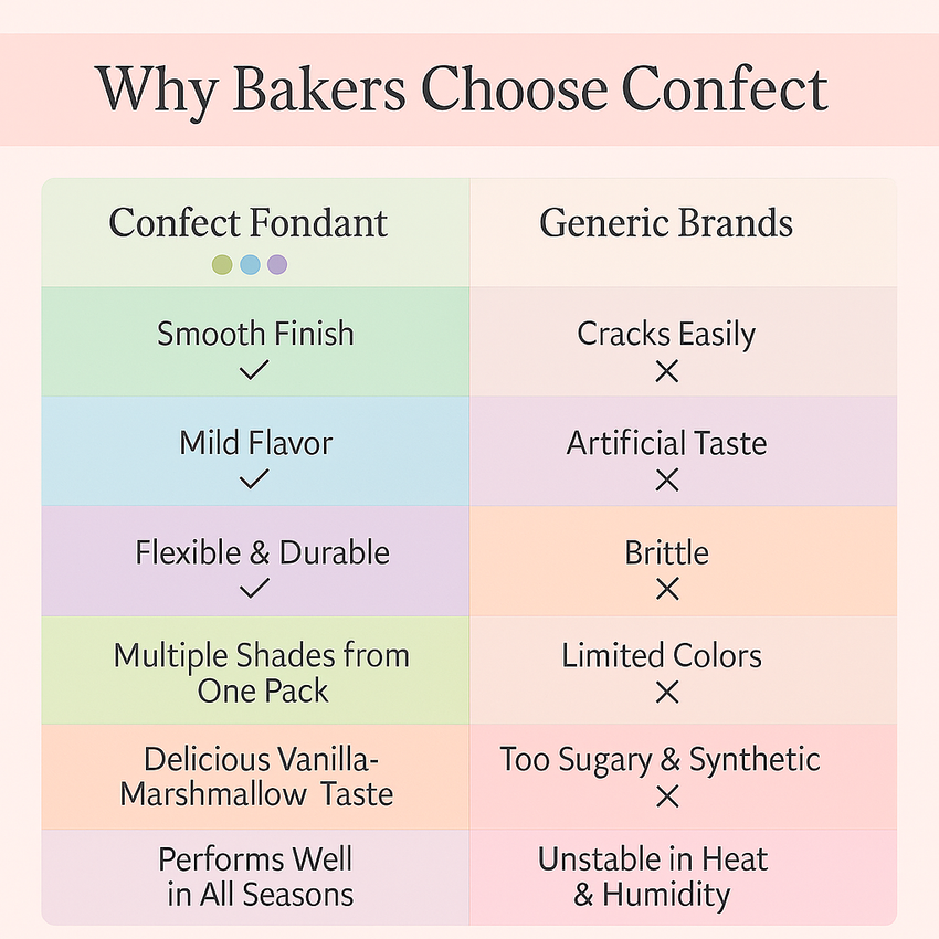 Multipack of Baby Blue, Electric Blue, Ivory and Teal Sugarpaste 11