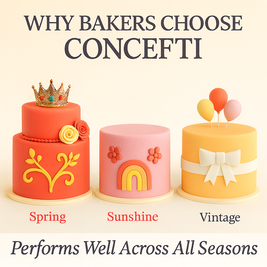 Multipack of Red, yellow, old rose and White Sugarpaste 12