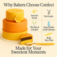 Multipack of Ivory, Orange, Fluorescent orange and Yellow Sugarpaste 18