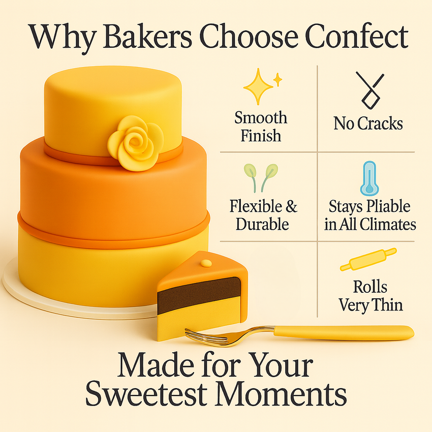 Multipack of Ivory, Orange, Fluorescent orange and Yellow Sugarpaste 18