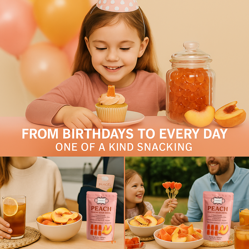 Peachy Sour Swirl Gummies