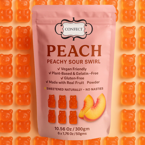 Peachy Sour Swirl Gummies