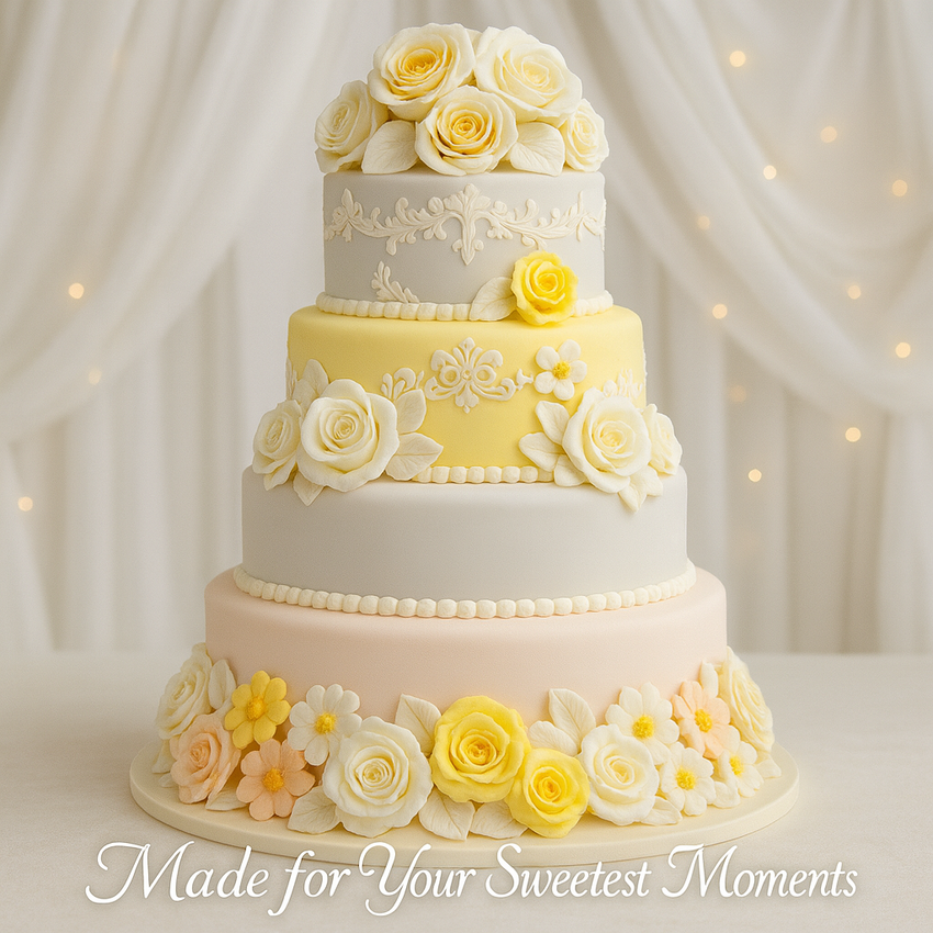 Multipack of Fluorescent Orange, Yellow, Ivory and White Sugarpaste 05