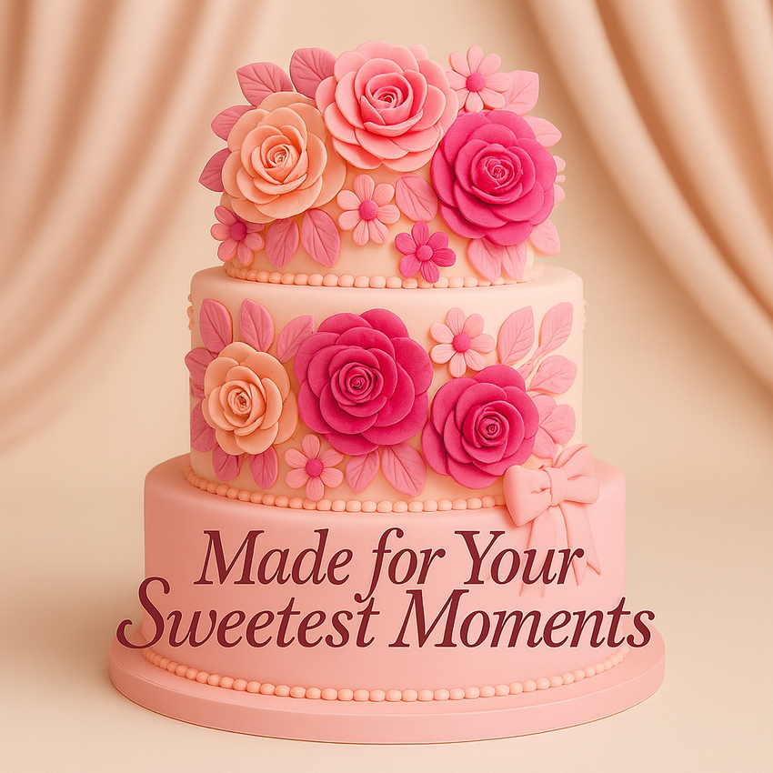 Multipack of Blush Pink, Peach, Neon Pink and Fuchsia Pink Sugarpaste 21