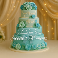 Multipack of Baby Blue, Electric Blue, Ivory and Teal Sugarpaste 11