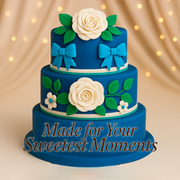 Multipack of White, Electric Blue, Emerald Green and Royal Blue Sugarpaste 23